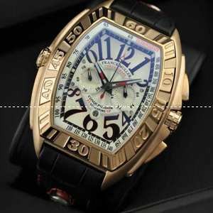 完売品 FRANCK MULLER フランクミュラー メンズ腕時計 日本製クオーツ 5針クロノグラフ ゴールド