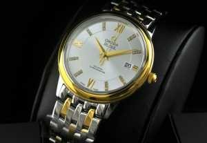 半自動卷 日本製クオーツ 2針 OMEGA オメガ メンズ腕時計