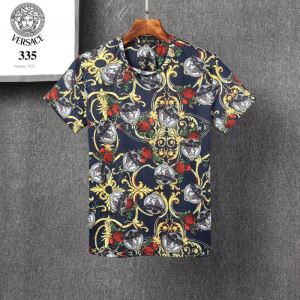 VERSACEコレクション ヴェルサーチ コピー Ｔシャツ サイズ感 カジュアル プリントデザイン2020年の夏のマスト メンズ トップス
