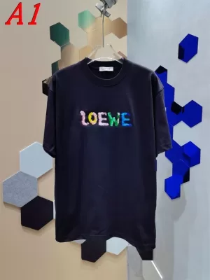 2025新作 LOEWEロエベ クルーネック 半袖Tシャツ ナチュラル
