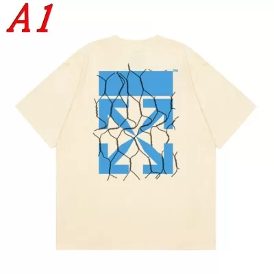 OFF-WHITEオフホワイト 2025新作   ラウンドネック 半袖Tシャツ   ノスタルジック
