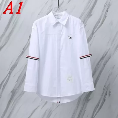 25新作 期間限定 THOM BROWNE トムブラウン シャツ 0=S 1=M 2=L 3=XL 4=XXL