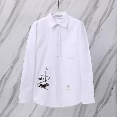 25新作 エクスクルーシブ THOM BROWNE トムブラウン シャツ 0=S 1=M 2=L 3=XL 4=XXL