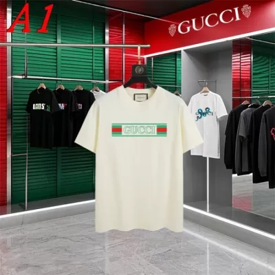 2025新作 GUCCIグッチ クルーネック 半袖Tシャツ ナチュラル