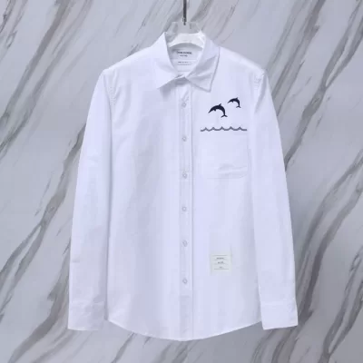 25新作 割引 THOM BROWNE トムブラウン シャツ 0=S 1=M 2=L 3=XL 4=XXL