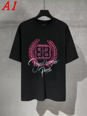 BALENCIAGAバレンシアガ 2025新作 ラウンドネック 半袖Tシャツ デジタルプリント