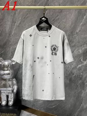 2025新作 CHROME HEARTSクロムハーツ クルーネック 半袖Tシャツ エキサイティング