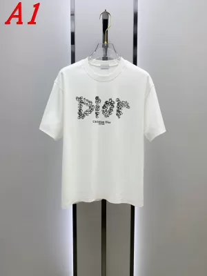 2025新作 DIORディオール クルーネック 半袖Tシャツ ヴィンテージ風