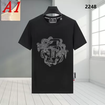 2025新作 PHILIPP PLEINフィリッププレイン ラウンドネック 半袖Tシャツ ミニマル