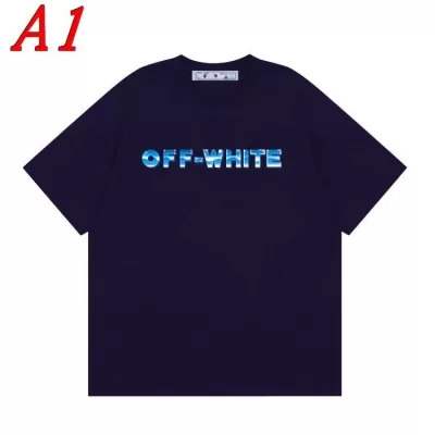 OFF-WHITEオフホワイト 2025新作 クルーネック 半袖Tシャツ ネーム入り