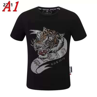 PHILIPP PLEINフィリッププレイン 2025新作   ラウンドネック 半袖Tシャツ   トレンドトップ
