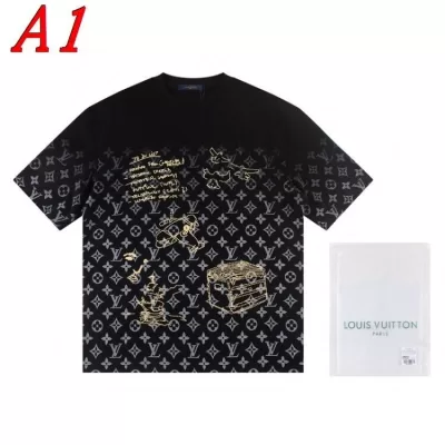 LOUIS VUITTONルイヴィトン 2025新作 ラウンドネック 半袖Tシャツ ストリート系
