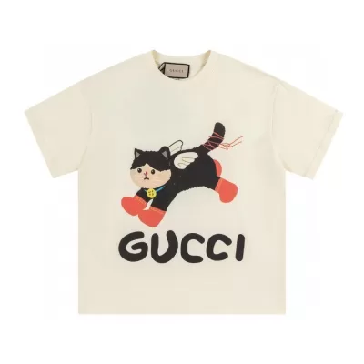 2025新作 GUCCIグッチ クルーネック 半袖Tシャツ ルーズフィット