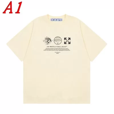 2025新作 OFF-WHITEオフホワイト ラウンドネック 半袖Tシャツ   アメカジ