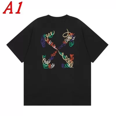 2025新作 OFF-WHITEオフホワイト ラウンドネック 半袖Tシャツ   ノスタルジック