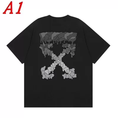 OFF-WHITEオフホワイト 2025新作   ラウンドネック 半袖Tシャツ   シーン別対応