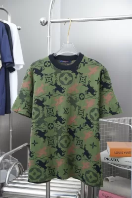 LOUIS VUITTONルイヴィトン 2025新作 ラウンドネック 半袖Tシャツ カジュアル