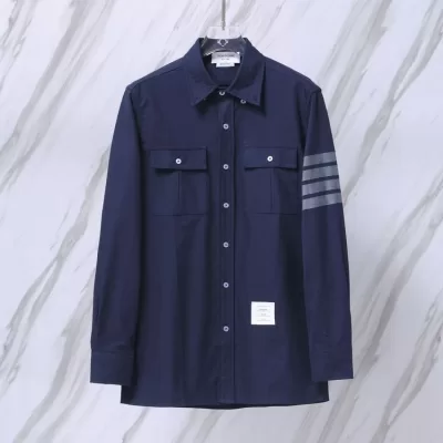 25新作 本物素材 THOM BROWNE トムブラウン シャツ 0=S 1=M 2=L 3=XL 4=XXL