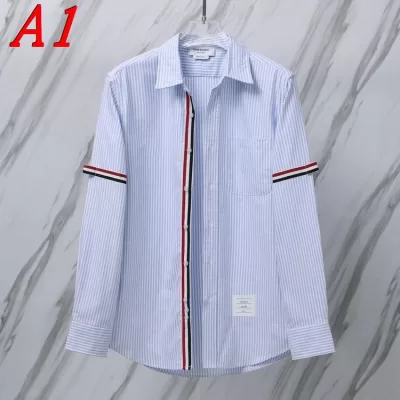 25新作 メンズ THOM BROWNE トムブラウン シャツ 0=S 1=M 2=L 3=XL 4=XXL