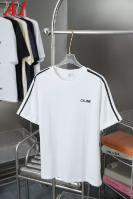 2025新作 CELINEセリーヌ ラウンドネック 半袖Tシャツ   ビビッド
