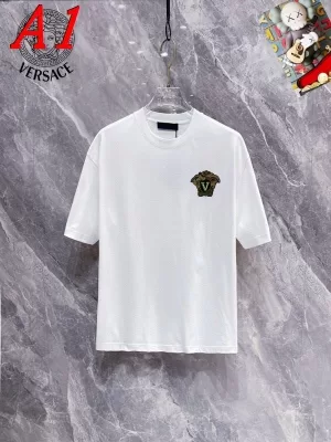 VERSACEヴェルサーチ 2025新作 クルーネック 半袖Tシャツ スポーティ