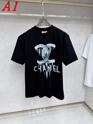 CHANELシャネル 2025新作   ラウンドネック 半袖Tシャツ   アメカジ