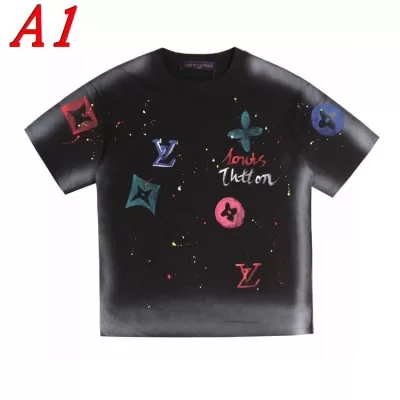 LOUIS VUITTONルイヴィトン 2025新作 ラウンドネック 半袖Tシャツ アンニュイ