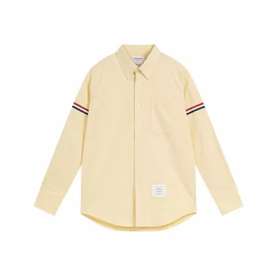 25新作 ナチュラル THOM BROWNE トムブラウン シャツ 1=M 2=L 3=XL 4=XXL