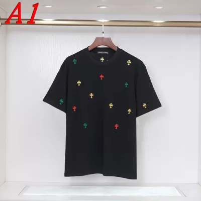 2025新作 CHROME HEARTSクロムハーツ ラウンドネック 半袖Tシャツ   ステートメント