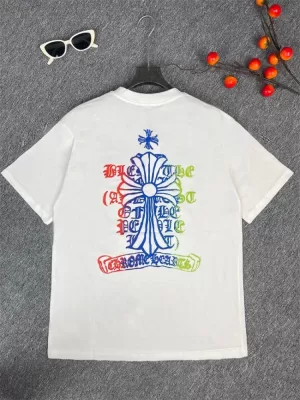 CHROME HEARTSクロムハーツ 2025新作   ラウンドネック 半袖Tシャツ   ディープ