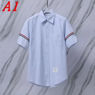 25新作 ナチュラル THOM BROWNE トムブラウン シャツ 0=S 1=M 2=L 3=XL 4=XXL