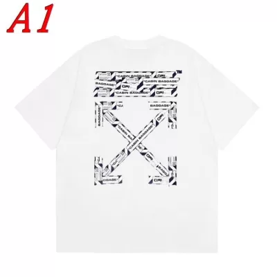 OFF-WHITEオフホワイト 2025新作   ラウンドネック 半袖Tシャツ   リラックス