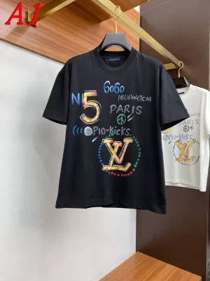 2025新作 LOUIS VUITTONルイヴィトン クルーネック 半袖Tシャツ デジタルプリント