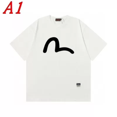 EVISUエヴィス 2025新作 ラウンドネック 半袖Tシャツ ディープ