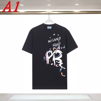 PRADAプラダ 2025新作 クルーネック 半袖Tシャツ ステートメント