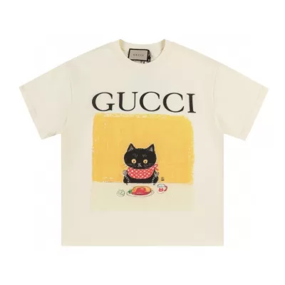 GUCCIグッチ 2025新作   ラウンドネック 半袖Tシャツ   プレミアム