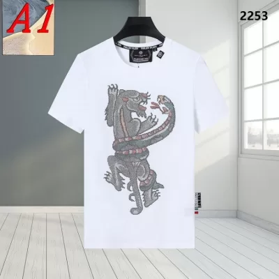 2025新作 PHILIPP PLEINフィリッププレイン ラウンドネック 半袖Tシャツ リラックス感