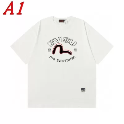 2025新作 EVISUエヴィス クルーネック 半袖Tシャツ ハイセンス