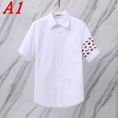 25新作 季節限定 THOM BROWNE トムブラウン シャツ 0=S 1=M 2=L 3=XL 4=XXL