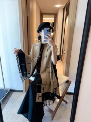 2025-26秋冬 エルメス ショール 本格派 男女兼用