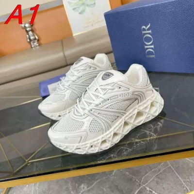 2026新作発表【Dior】チャンキースニーカー メッシュ×银灰装飾 银装飾×镂空底 ホワイト×グレー カジュアル