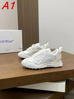 【Off-White】ダッドスニーカー メッシュ×スエード 矢印パターン ODSY-2000标识 ホワイト ストリート