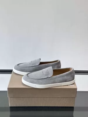 2026入荷しました【Christian Louboutin】ローファー スエード CL标识押印 グレー×ブラウン ビジネス