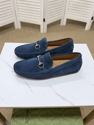 2026発売【GUCCI】スニ-カー ニット × スエード グレー × オレンジ H装饰 运动 HE-