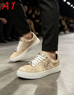 2026発売【Philipp Plein】スニーカー スエード 蛇纹パターン カーキ ストリート