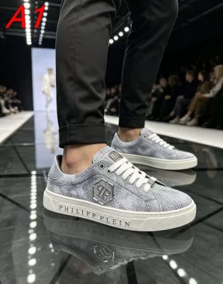 2026新作【Philipp Plein】スニーカー スエード 蛇纹パターン グレー ストリート