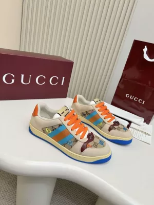 2026新作発表【Gucci】スリッポン メッシュ GGモノグラム ホワイト×グリーン ストリート