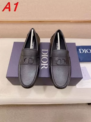 2026新作【Dior】ローファー レザー 双D-logo 블랙 ビジネス