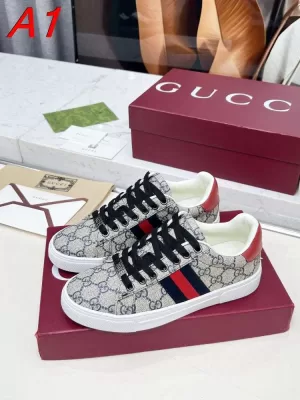 【GUCCI】スニ-カー メッシュ × スエード ×  黑  オレンジ detail 运动 HE-