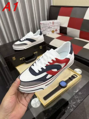 【Dolce & Gabbana】スニーカー メッシュ×レザー マルチカラー ホワイト×ネイビー×レッド カジュアル